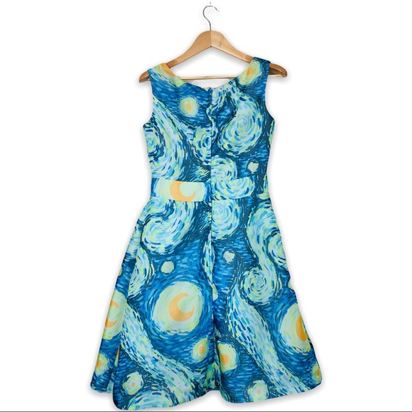 NWOT Modcloth Geode Starry Night Art-To-Wear Dress - Picture 4 of 15